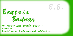 beatrix bodnar business card