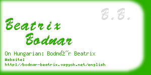 beatrix bodnar business card